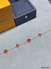 Okify Louis Vuitton 4 Red Charm Bracelet  - 5