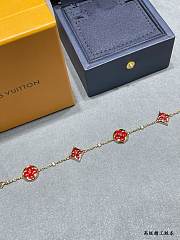 Okify Louis Vuitton 4 Red Charm Bracelet  - 2