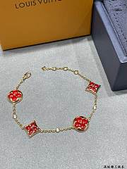 Okify Louis Vuitton 4 Red Charm Bracelet  - 1