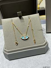 Okify Messika Blue/Green Eye Necklace  - 3