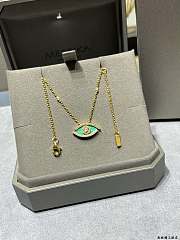 Okify Messika Blue/Green Eye Necklace  - 2