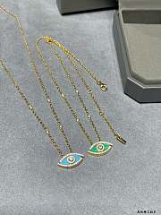 Okify Messika Blue/Green Eye Necklace  - 5