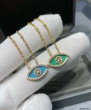 Okify Messika Blue/Green Eye Necklace  - 1