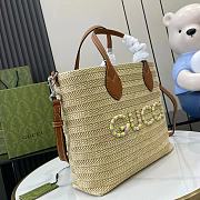 Okify Gucci Straw Effect Tote 35x25x10cm - 4