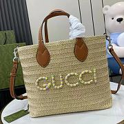 Okify Gucci Straw Effect Tote 35x25x10cm - 1