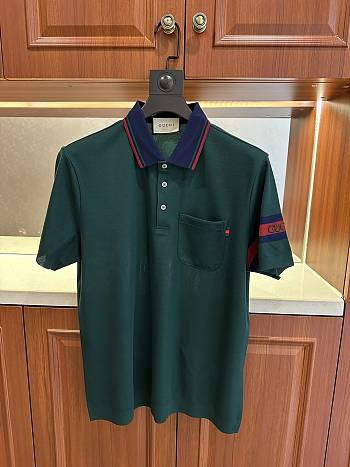 Okify Gucci Green Polo Shirt M-3XL 