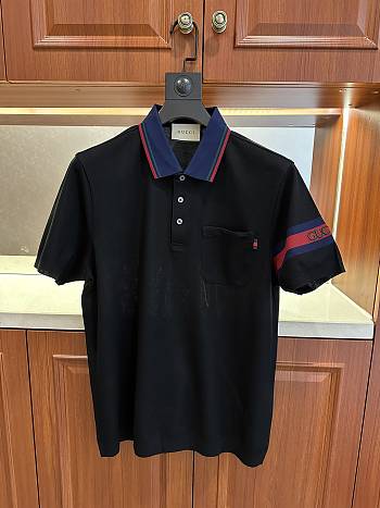 Okify Gucci Black Polo Shirt M-3XL 