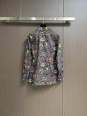 Okify Gucci Gray Short Sleeve Shirt With Flowers S-XL  - 3