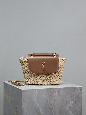 Okify YSL Mini Manon Raffia Bag 23x12x6cm 