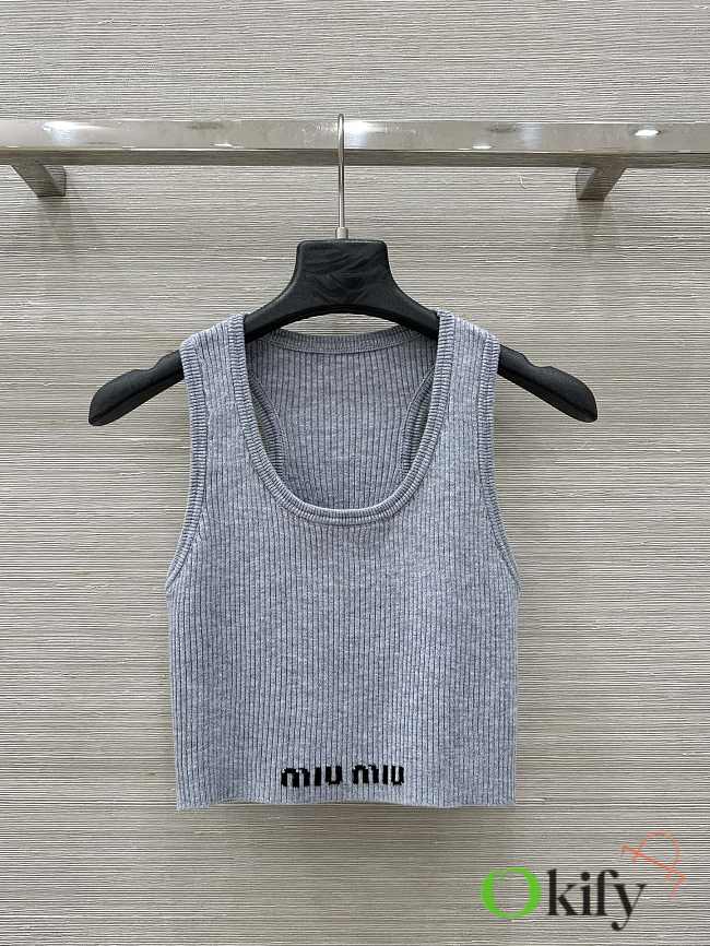 Okify MiuMiu Grey Tank Top SML  - 1