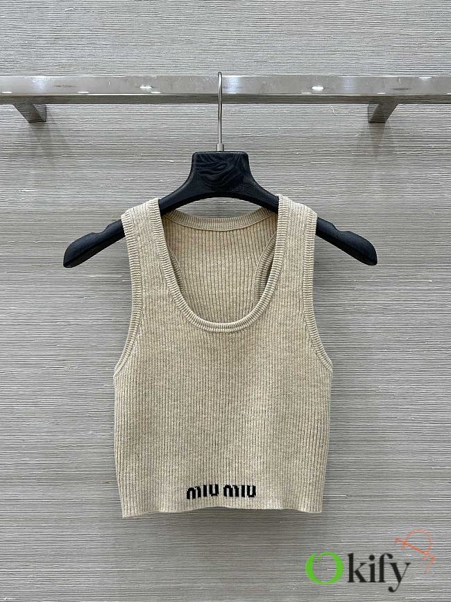 Okify MiuMiu Beige Tank Top SML 21728 - 1