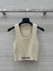 Okify MiuMiu Beige Tank Top SML 21728 - 1