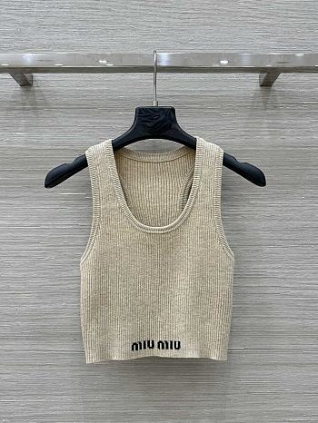 Okify MiuMiu Beige Tank Top SML 21728