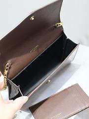 Okify YSL Uptown Chain Wallet Bag In Chocolate Brown 19x12x4cm - 2