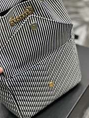 Okify YSL Joe Striped Bucket Bag 22x29x15cm - 4