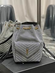 Okify YSL Joe Striped Bucket Bag 22x29x15cm - 1