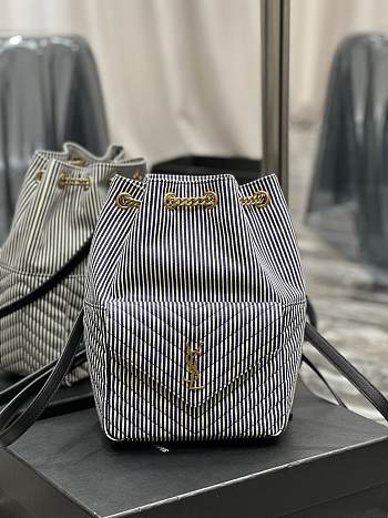 Okify YSL Joe Striped Bucket Bag 22x29x15cm