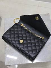 Okify YSL Envelope Matelasse WOC Bag In Black With Gold Hardware 21x13x6cm  - 3