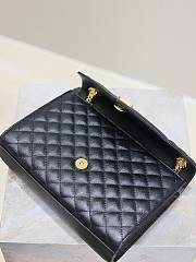 Okify YSL Envelope Bag In Black With Gold Hardware 24x17.5x6cm - 3