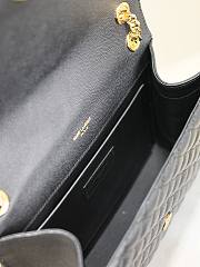 Okify YSL Envelope Bag In Black With Gold Hardware 24x17.5x6cm - 4