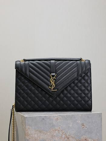 Okify YSL Envelope Bag In Black 31x22x7.5cm