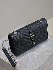 Okify YSL Envelope Bag In Black With Silver Hardware 21x13x6cm  - 5