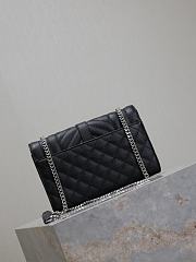 Okify YSL Envelope Bag In Black With Silver Hardware 21x13x6cm  - 4