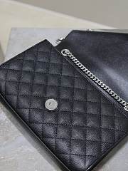 Okify YSL Envelope Bag In Black With Silver Hardware 21x13x6cm  - 2