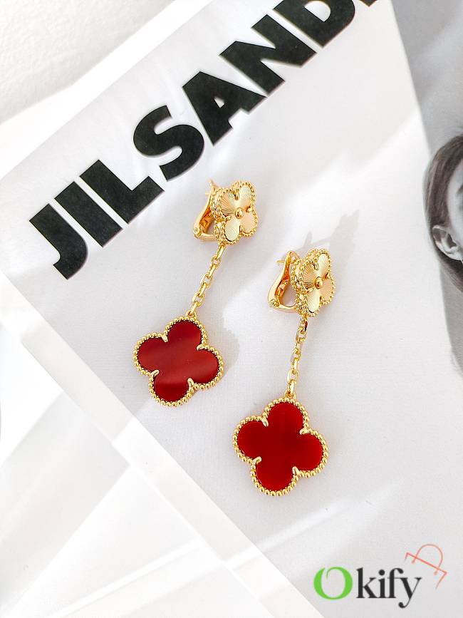 Okify VCA Red Earrings 21753 - 1