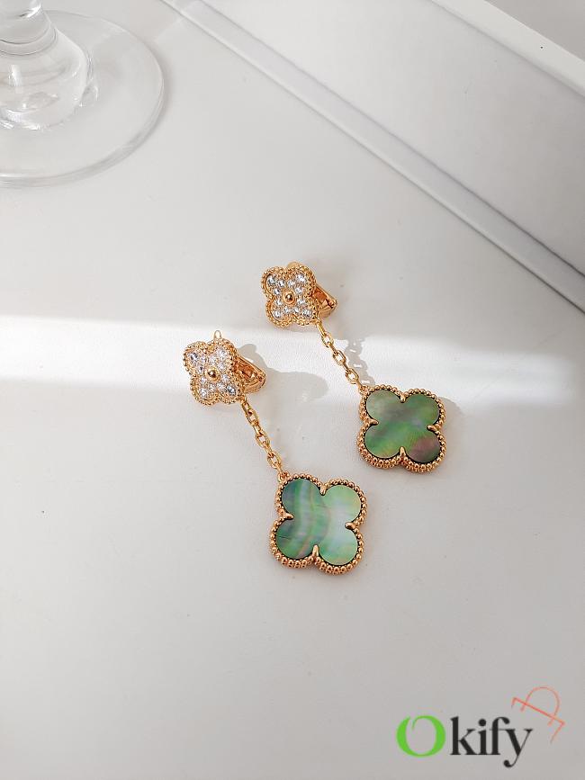 Okify VCA Green Earrings 21756 - 1