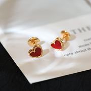 Okify VCA Red Heart Earrings 21758 - 5