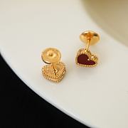 Okify VCA Red Heart Earrings 21758 - 4