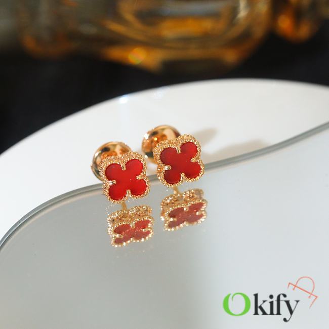 Okify VCA Red Earrings 21759 - 1