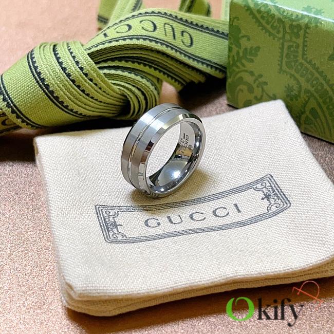 Okify Gucci Silver Ring For Men And Women  - 1