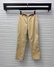 Okify Gucci Beige Horsebit Belt Pants SML  - 1