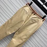 Okify Gucci Beige Horsebit Belt Pants SML  - 2