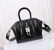 Okify Givenchy Antigona Lock Bag In Black With Silver Hardware 22x29x18x13cm  - 1