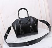 Okify Givenchy Antigona Lock Bag In Black With Silver Hardware 22x29x18x13cm  - 2