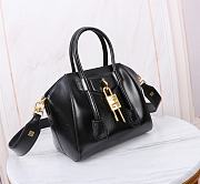 Okify Givenchy Antigona Lock Bag In Black With Gold Hardware 22x29x18x13cm  - 4