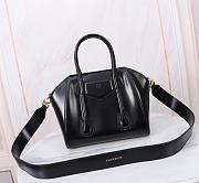 Okify Givenchy Antigona Lock Bag In Black With Gold Hardware 22x29x18x13cm  - 3