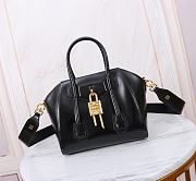 Okify Givenchy Antigona Lock Bag In Black With Gold Hardware 22x29x18x13cm  - 1