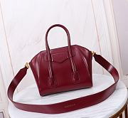 Okify Givenchy Antigona Lock Bag In Dark Red 22x29x18x13cm  - 3