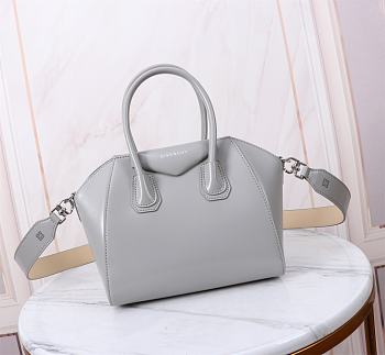 Okify Givenchy Gray Antigona Toy Bag In Box Leather 22x27x13cm