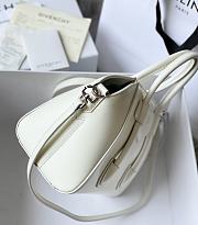 Okify Givenchy Mini Antigona Lock Bag In White Box Leather 20x22x13cm  - 3