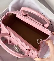 Okify Givenchy Mini Antigona Lock Bag In Pink Box Leather 20x22x13cm  - 4