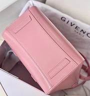 Okify Givenchy Mini Antigona Lock Bag In Pink Box Leather 20x22x13cm  - 3