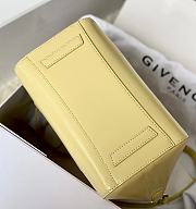 Okify Givenchy Mini Antigona Lock Bag In Light Yellow Box Leather 20x22x13cm  - 4