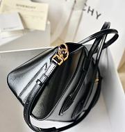 Okify Givenchy Mini Antigona Lock Bag In Black Box Leather With Gold Hardware 20x22x13cm  - 3