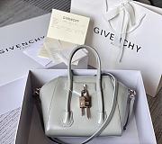 Okify Givenchy Mini Antigona Lock Bag In Gray Box Leather 20x22x13cm  - 1