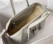 Okify Givenchy Mini Antigona Lock Bag In Gray Box Leather 20x22x13cm  - 4